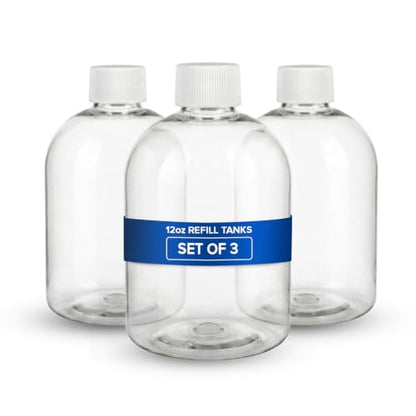 Replacement Spray Bottles for Nano Spray Gun, Universal Fit, 3 Pack, 12 oz - color: Clear Bottle