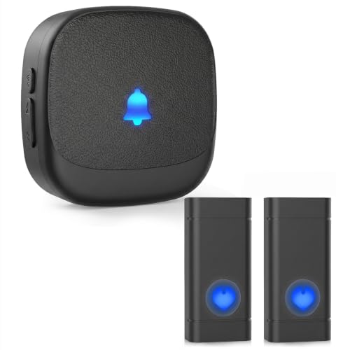 Wireless Doorbell with 2 Buttons, Waterproof Door Bells & Chimes Wireless - size: 2 Buttons + 1 Receiver
