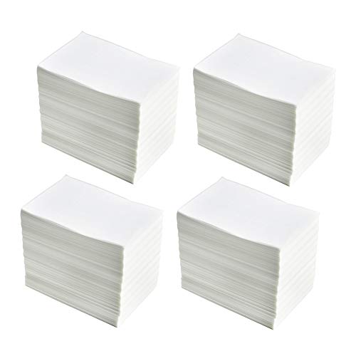 4 Stacks Fanfold 4" x 6" Direct Thermal Labels, 1000 Labels Per Stack, White Perforated Shipping Labels, Permanent-Adhesive, Compatible Zebra, Rollo Thermal Label Printer - size: 4" x 6" - 4000 Labels