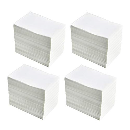 4 Stacks Fanfold 4" x 6" Direct Thermal Labels, 1000 Labels Per Stack, White Perforated Shipping Labels, Permanent-Adhesive, Compatible Zebra, Rollo Thermal Label Printer - size: 4" x 6" - 4000 Labels