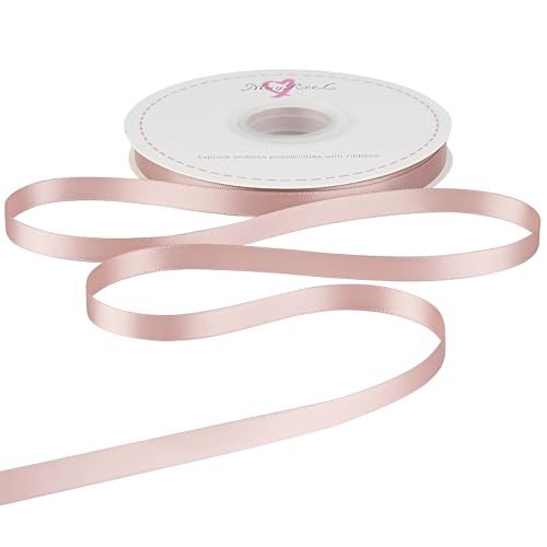 MAYREEL Dusty Rose Satin Ribbon 3/8 Inch Double Faced 50 Yards Thin - color: Dusty Rose, size: 3/8 Inch