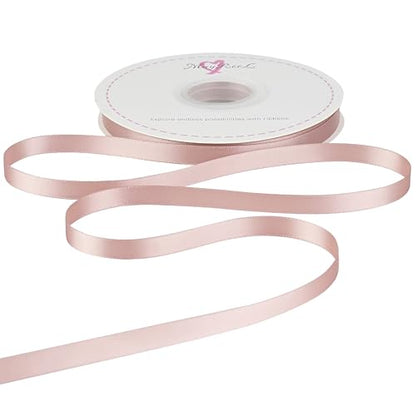 MAYREEL Dusty Rose Satin Ribbon 3/8 Inch Double Faced 50 Yards Thin - color: Dusty Rose, size: 3/8 Inch