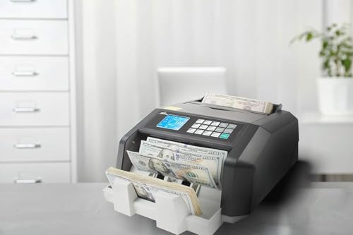 Royal Sovereign USD High Speed Money Counter, with Value Counting, Add and Batch Mode, UV/MG/IR Counterfeit Bill Detection for Small Business (RBC-ES250N)