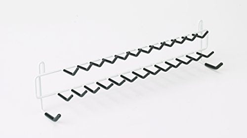 ClosetMaid Epoxy Coated Steel 8051 Tie and Belt Rack, White, 3.5 (Pack of 12) - size: 3.5 (Pack of 12)