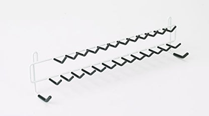 ClosetMaid Epoxy Coated Steel 8051 Tie and Belt Rack, White, 3.5 (Pack of 12) - size: 3.5 (Pack of 12)