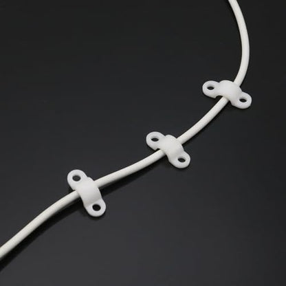 100pcs Wire Shelf Back Wall Clip Loop Clips - Fit 0.15"~0.18" Wire - style: Fit 0.15"~0.18" Wire (White)