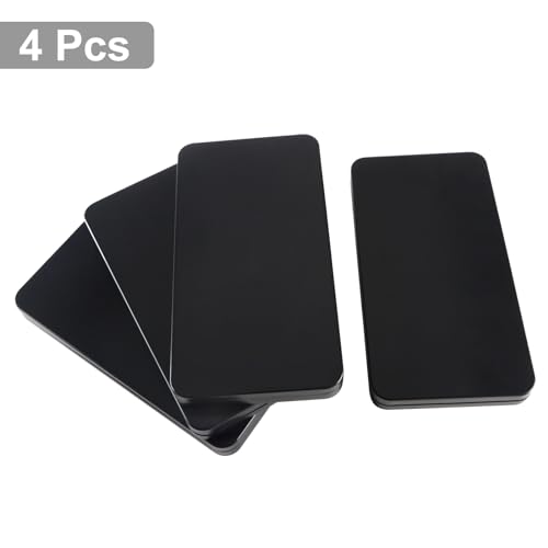 Metal Cash Box with Currency Tray, 4Pcs Black - color: Black