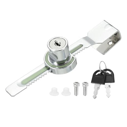 0.6" Luminous Sliding Glass Door Ratchet Lock Fit 0.2-0.39" Silver - color: Silver, size: 0.6"