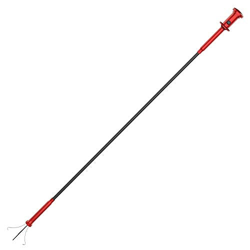 Housolution Grabber Tool Magnetic, Bendable Reacher with LED Lights, Red - color: Claw Grabber-red