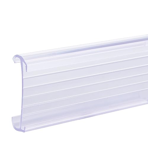 100 Pcs Wire Shelf Label Holders, Wire Rack Label Holder, Plastic Labels for Wire Shelving, Shelf Label Clips with Label Paper Inserts,Compatible with 1-1/4 Inch Shelves