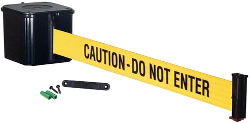 Wall Mounted Black Retracta-Belt 15' Caution Belt Barrier - color: Black Case w/ Caution Do Not Enter Belt, size: 15' Belt