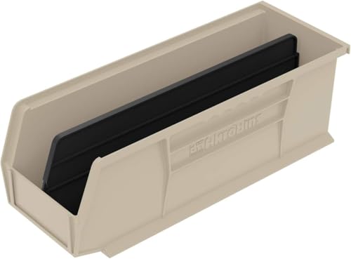 Akro-Mils 30234 AkroBins Plastic Storage Bins, 15"x5"x5", Stone, 12-Pack - color: Stone