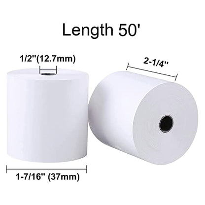 LabelMore 2 1/4" X 50' Thermal Receipt Paper, Credit Card Paper Rolls Thermal, Cash Register Roll, Premium Pos Printer Paper (400 Rolls) - size: 2 1/4" x 50' (400Rolls)