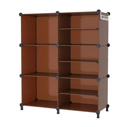AWTATOS Closet Organizer 6 Cube Storage Shelves, Cocoa Brown - color: Cocoa Brown