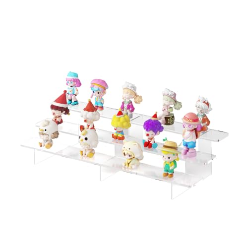 23.6 " Acrylic Riser Display Stands - 3 Tier Clear Acrylic Display Shelf