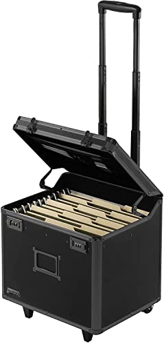 Vaultz Locking Mobile Business Case, Letter Size, 11 x 14.75 x 13.75 Inches, Tactical Black (VZ03969) - color: Tactical Black, size: Letter