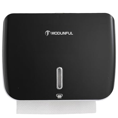 modunful Folded Paper Towel Dispenser Wall Mount - No Drill Matte Black - color: D-13 Black