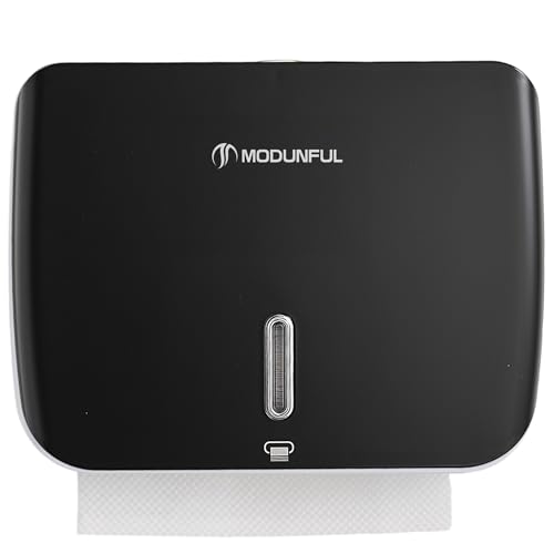 modunful Folded Paper Towel Dispenser Wall Mount - No Drill Matte Black - color: D-13 Black