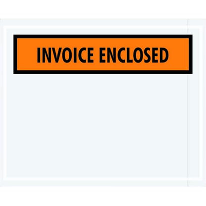 JVCC Pressure Sensitive Enclosed Envelopes, 4-1/2 in. x 5-1/2 in. (INVOICE ENCLOSED) / 1,000 envelopes