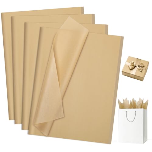 woric 160 Sheets Brown Tissue Paper for Gift Bags 20 X 14 Inches - color: Brown