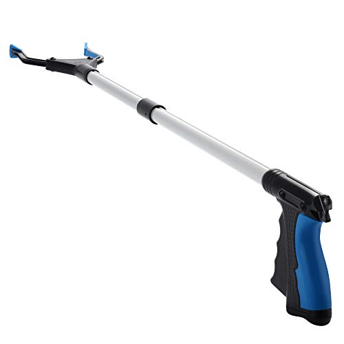Grabber Reacher Tool, 32" Grabbers for Elderly, Lightweight Extra Long Handy Trash Claw Grabber, Mobility Aid Reaching Assist Tool for Trash Pick Up, Nabber, Litter Picker, Arm Extension (Blue) - color: Blue