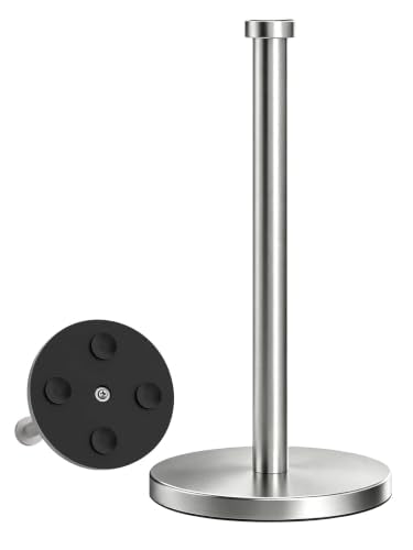VEHHE Paper Towel Holder Countertop, 4 Non-Slip Suction Cups, Weighted Base