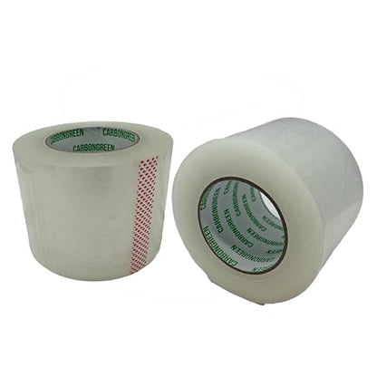 2 Pack Heavy Duty Packing Tape, Clear, 4 Inch Wide, 2.7MM Thick Shipping Tape, 145 Yards (435FT) Roll Length Mega Roll