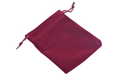 Sansam 50pcs Small Drawstring Velvet Jewelry Pouches, 4.0x4.8 Inch Wine Drawstring Velvet Gift Bags,Treat Favor Bags for Wedding, Party, Shower - color: Wine