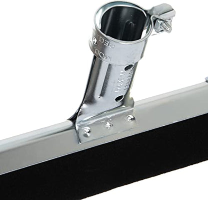 SPARTA Flo-Pac Double Foam Floor Rubber Squeegee Window Squeegee with Heavy Duty Steel Frame for Floor, Concrete, Tile, Garage, Commercial Use, 18 X 1.5 X 3 Inches, Black, (Pack of 10)