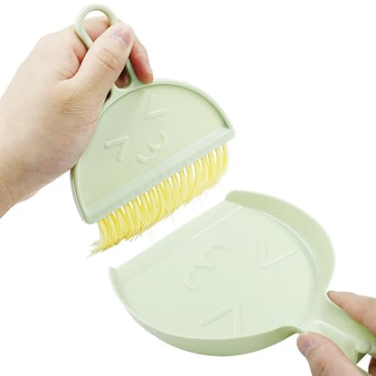 Hitefu Small Broom and Dustpan Set, Mini, Green - color: Green