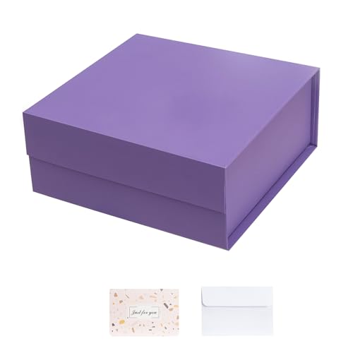 Purple Gift Boxes with Lids Pack of 1, 6x6x3 In Small Gift Box with Ribbon - color: Purple-1P