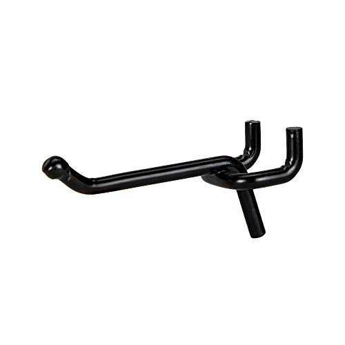 Presa Heavy Duty Black Steel Peg Board Shelving Hooks, 2-Inch, 50-Pack - color: Black, size: 2 Inch