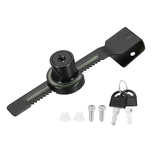 0.6" Luminous Sliding Glass Door Ratchet Lock Fit 0.2-0.39" Black - color: Black, size: 0.6"