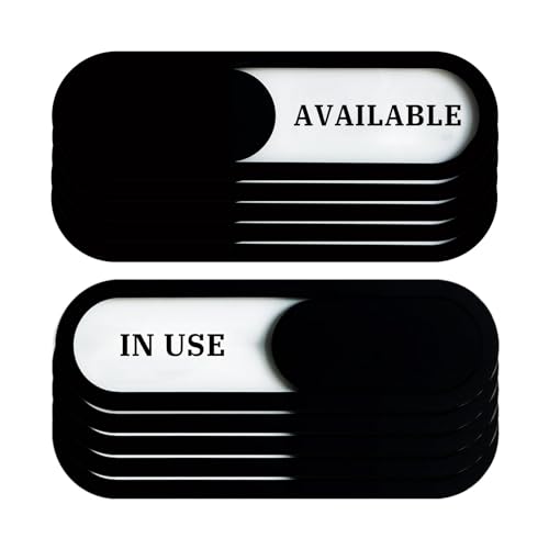 In Use/Available Slider Sign 5Pack, Acrylic, Black 7.4x2.2in - color: In Use/Available, size: 5 PCS