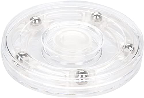 TamBee 4PC 4Inch Acrylic Lazy Susan Turntable Organizer Revolving Display Base White Acrylic for Spice Rack Table Cake Kitchen Pantry Decorating - size: 4 inch Clear