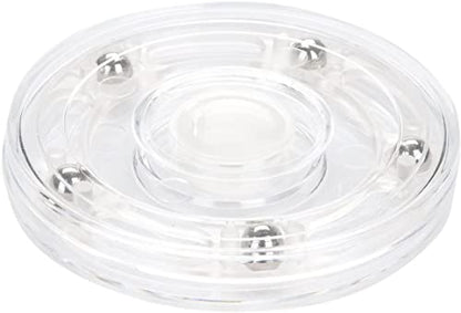 TamBee 4PC 4Inch Acrylic Lazy Susan Turntable Organizer Revolving Display Base White Acrylic for Spice Rack Table Cake Kitchen Pantry Decorating - size: 4 inch Clear
