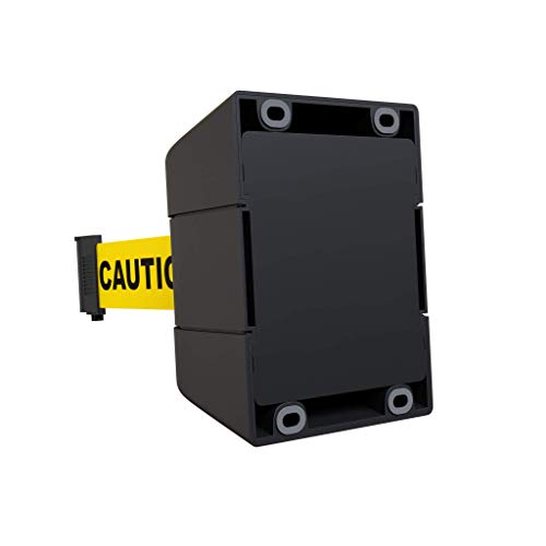 Crowd Control Warehouse Fixed Wall Mount Retractable Belt Barrier, 15 Ft - color: Caution Do Not Enter Belt with Black ABS Case, size: 15 foot belt
