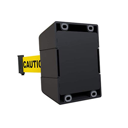 Crowd Control Warehouse Fixed Wall Mount Retractable Belt Barrier, 15 Ft - color: Caution Do Not Enter Belt with Black ABS Case, size: 15 foot belt