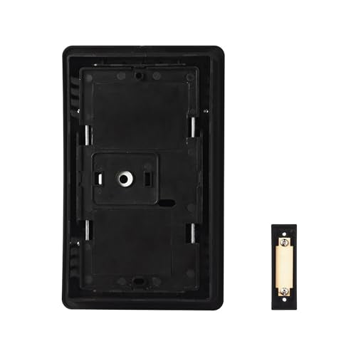 Heath Zenith Wired Mechanical Doorbell Chime Kit, 2-Melody Ding-Dong or Ding, Lighted Push Button, Black Plastic, Hardwired, 85dB, 18000204