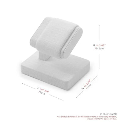 Single Watch Display Stand with Premium Linen Lining Watch Holder - color: White