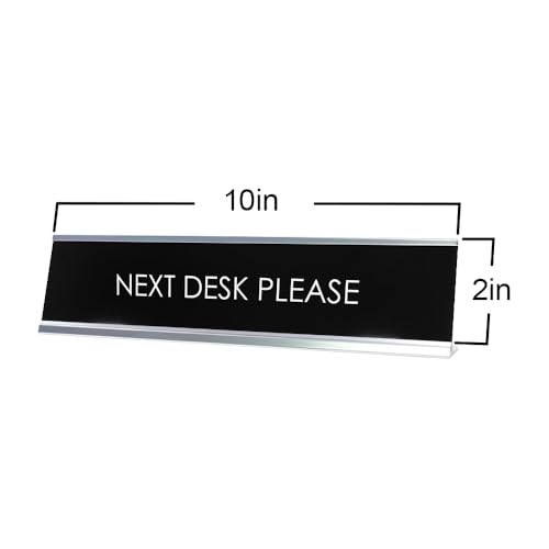 Signs ByLITA NEXT DESK PLEASE Novelty Desk Sign