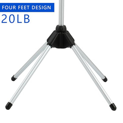 2 Pack 33-63 Inch Adjustable T Shirt Display Adult for Vendors Metal T Shirt Display Stand Height Adjustable Shirts Rack Portable Hanging Clothes Displays for T-Shirts Clothing Dress Garment Coat