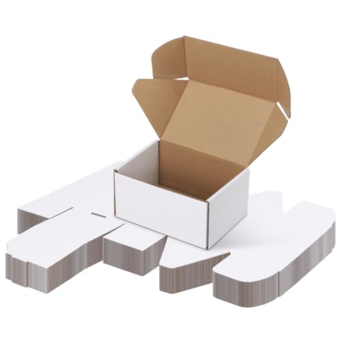 PHAREGE 30 Pack 6x4x3 inch Small Shipping Boxes, White Mailing Boxes - color: White, size: 6x4x3 inch 30 Pack