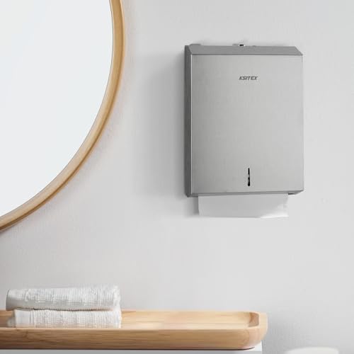 Paper Towel Holder Dispenser Wall Mount 2PCS, SUS304 Stainless Steel - color: Silver-5821s2
