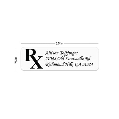 Custom Image Upload Italic Rolled Address Labels / 500 Personalized Return Address Labels/Designer Address Stickers in Elegant Plastic Dispenser - size: 500 Labels, style: Italic