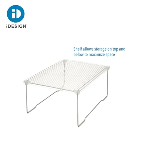 iDesign Stackable Bathroom Shelf Riser, Clear