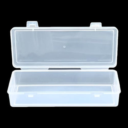 Goodma 8 Pieces Rectangular Empty Mini Clear Plastic Organizer Box - size: 165 x 65 x 35 mm
