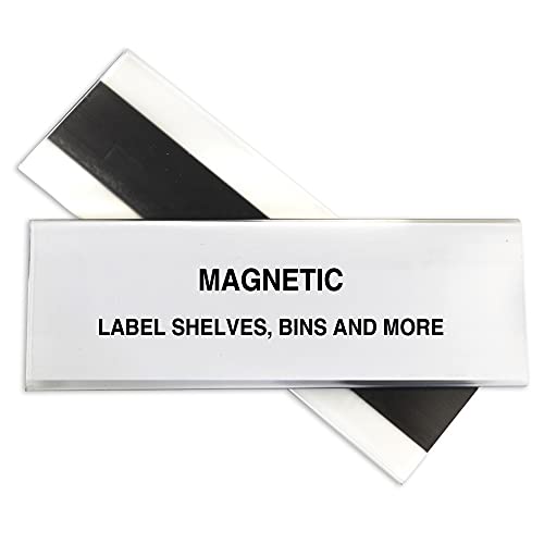 C-Line Magnetic Shelf/Bin Label Holders, 2 x 6, 10/Box (87247) - size: 2x6 Inches