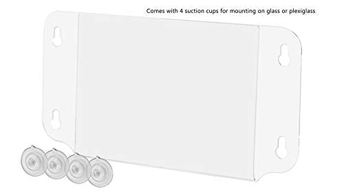 6 Pack Suction Cup Sign Holder for 7" x 5" Important Notices Hours of Operation Emergency Contact Information Clear Acrylic Window Mount Double Sided Sleeve for Office Spaces by Marketing Holders - size: 7"w x 5"h
