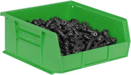 Akro-Mils 30235 AkroBins Plastic Storage Bins, 11"x11"x5", Green, 6-Pack - color: Green